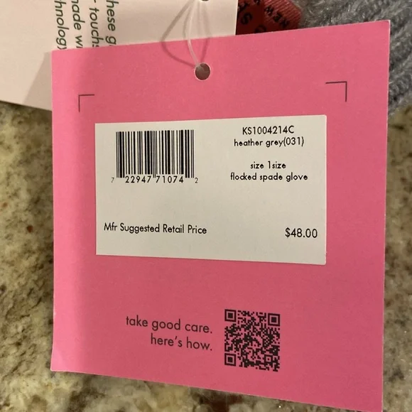 NWT KATE SPADE FLOCKED SPADE GLOVES - Picture 4 of 8